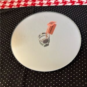 Elegant Silver Ring with Clear Stones